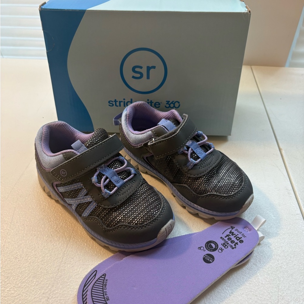 Stride Rite Kids' Sneakers in Gray and Lavender